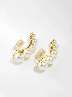 Pearl Clip Earrings With Spacer