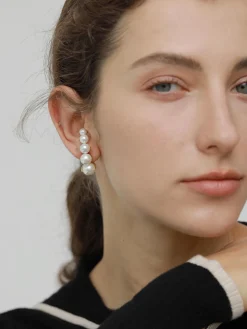 Pearl Clip Earrings With Spacer