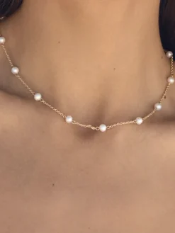 Pearl Golden Chain Necklace