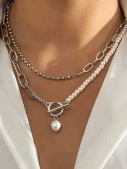 Pearl Saturn Necklace