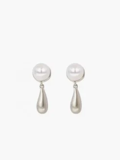 Pearl Water Drop Charm Earrings