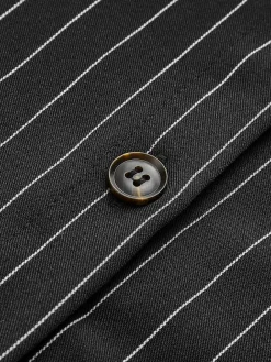 Pinstripe Crop Polo Shirt