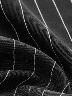 Pinstripe Crop Polo Shirt