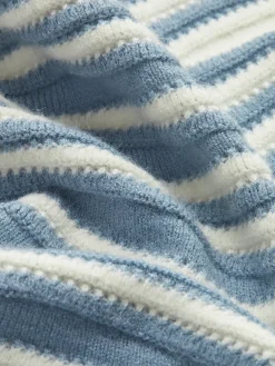 Pinstripe Lace Up Knit Cardigan