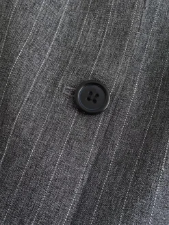 Pinstripe Lapel Blazer