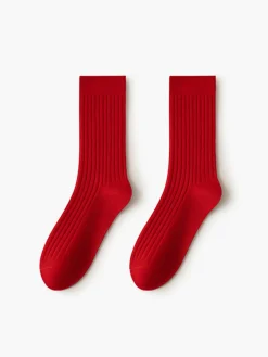 Pinstripe Mid-Calf Socks