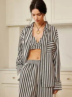Pinstripe Pocket Three Piece Pants Set