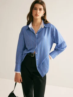 Pinstripe Thin Polo Shirt