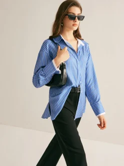 Pinstripe Thin Polo Shirt