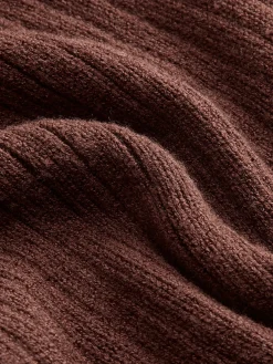 Piping Ruffle Drawstring Knit Dress