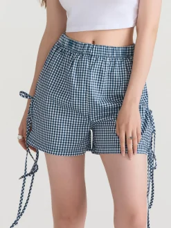 Plaid Bow Tie Shorts