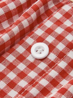 Plaid Button Shorts