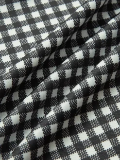 Plaid Piping Adjustable straps Cami Dress