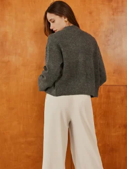 Plain Bow-Breasted Cardigan