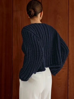 Plain Button Knit Cardigan