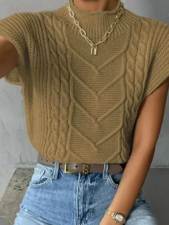 Plain Cap Sleeve Sweater Vest