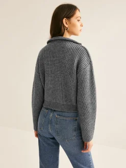 Plain Double Zip Cardigan