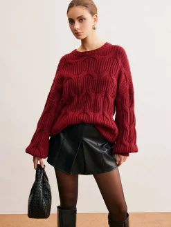 Plain Draped Pullover Sweater