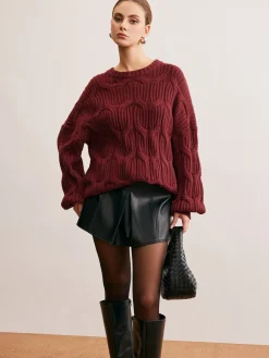 Plain Draped Pullover Sweater