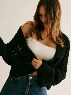 Plain Hollow Versatile Cardigan