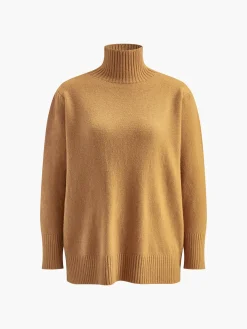 Plain Mock Neck Three-Piece Sweater Pants Set