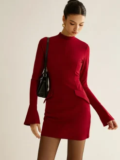 Plain Piping Short Dress