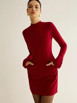 Plain Piping Short Dress