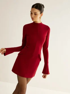 Plain Piping Short Dress