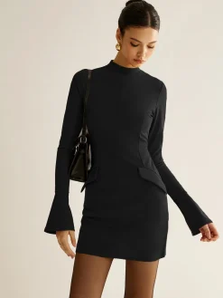 Plain Piping Short Dress