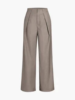 Plain Pockets Straight Pants