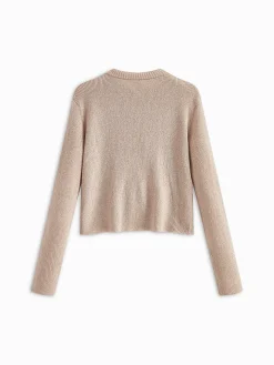 Plain Ribbed Bow Knotted Cardigan