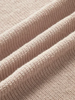 Plain Ribbed Bow Knotted Cardigan