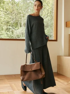 Plain Sequins Shift Sweater Co-ords