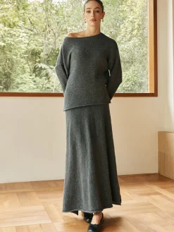 Plain Sequins Shift Sweater Co-ords