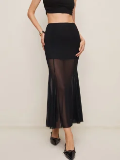 Plain Sheer Elegant Skirt