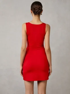 Plain Sleeveless Short Dress