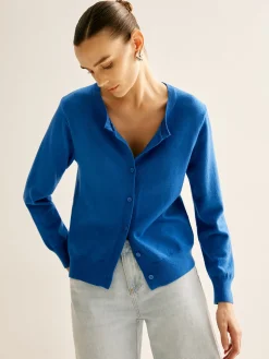 Plain Soft Button Cardigan