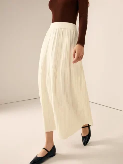 Plain Sweater Midi Skirt