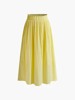 Pleated Lettuce Trim Skirt