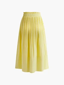 Pleated Lettuce Trim Skirt