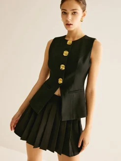Pleated Mini Skirt