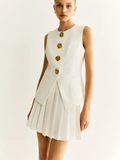 Pleated Mini Skirt