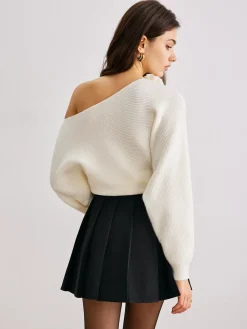 Pleated Mini Skirt Without Belt