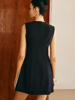 Pleated Panel Tank Dress