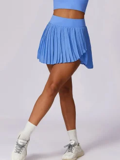 Pleated Pockets Active Skirt