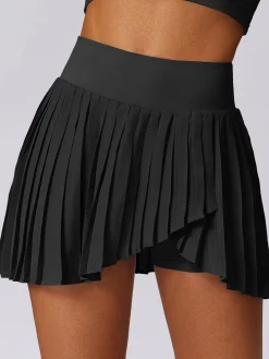 Pleated Pockets Active Skirt