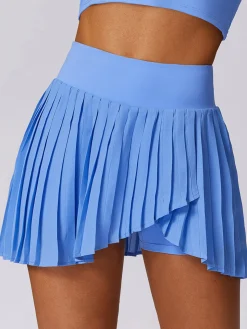 Pleated Pockets Active Skirt