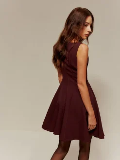 Pleated Pockets Tank Short Dress
