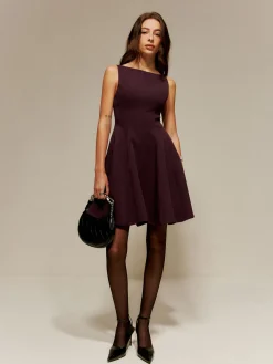 Pleated Pockets Tank Short Dress