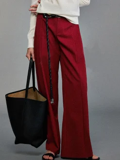 Pleated Wide-Leg Pants